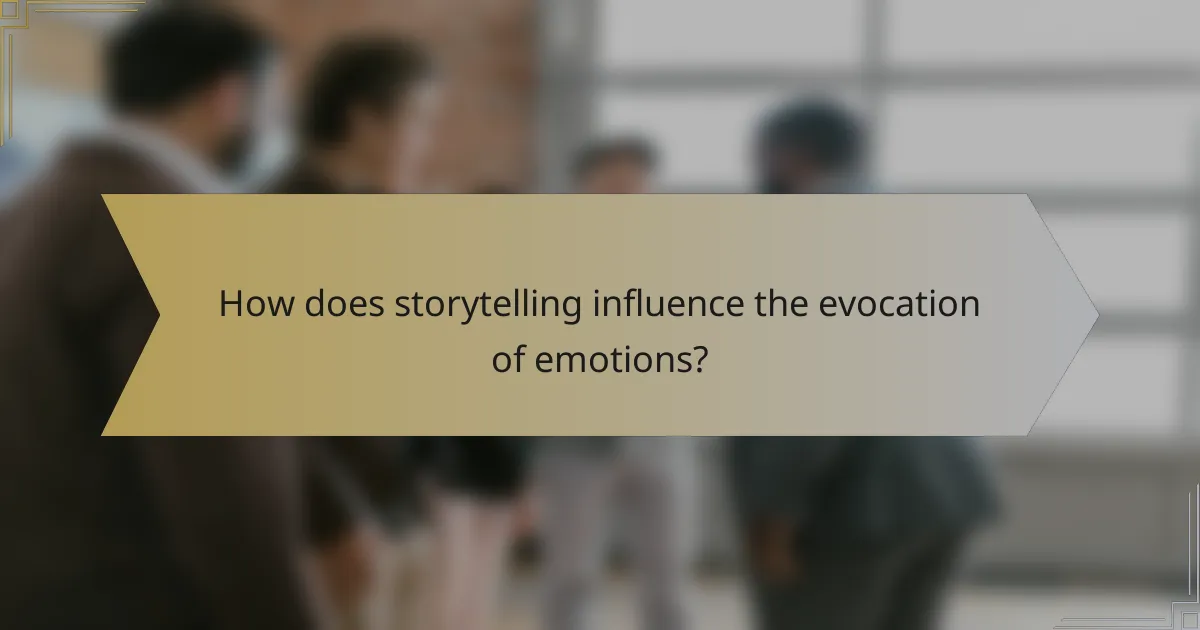 How does storytelling influence the evocation of emotions?